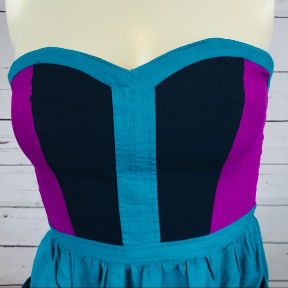 Strapless Sweetheart Sun Dress Size S EUC - Picture 3 of 7